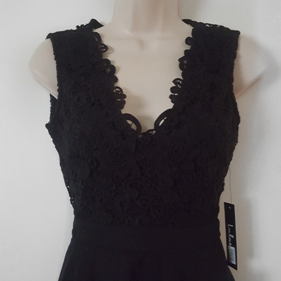 Lulus Lace Chiffon Skater Dress - Picture 4 of 7